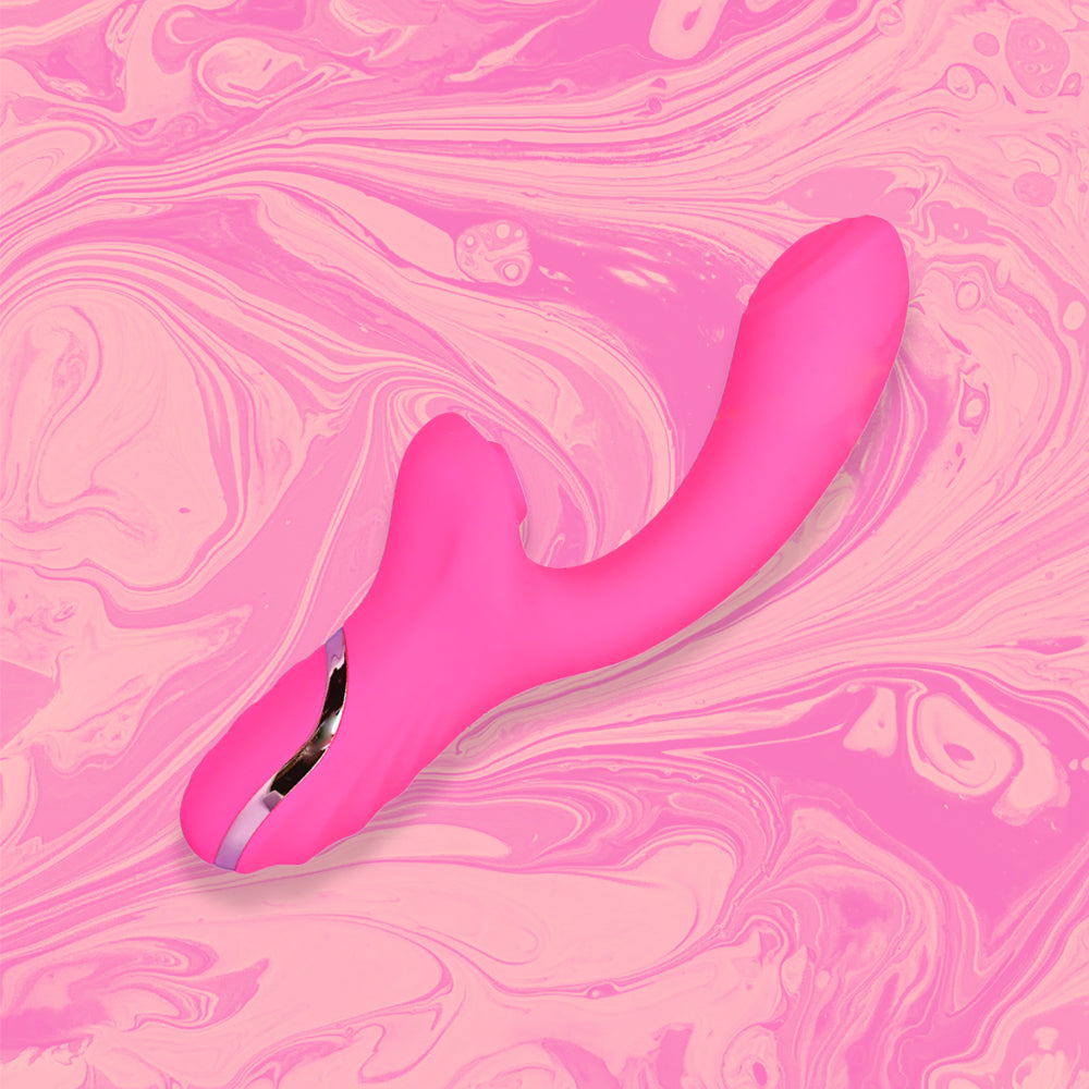 Erato Clitoris Sucking Rabbit Vibrator - Self warming head, Soft touch Silicone, 10 Vibration patterns, 10 suction patterns, waterproof & USB rechargeable in colour pink